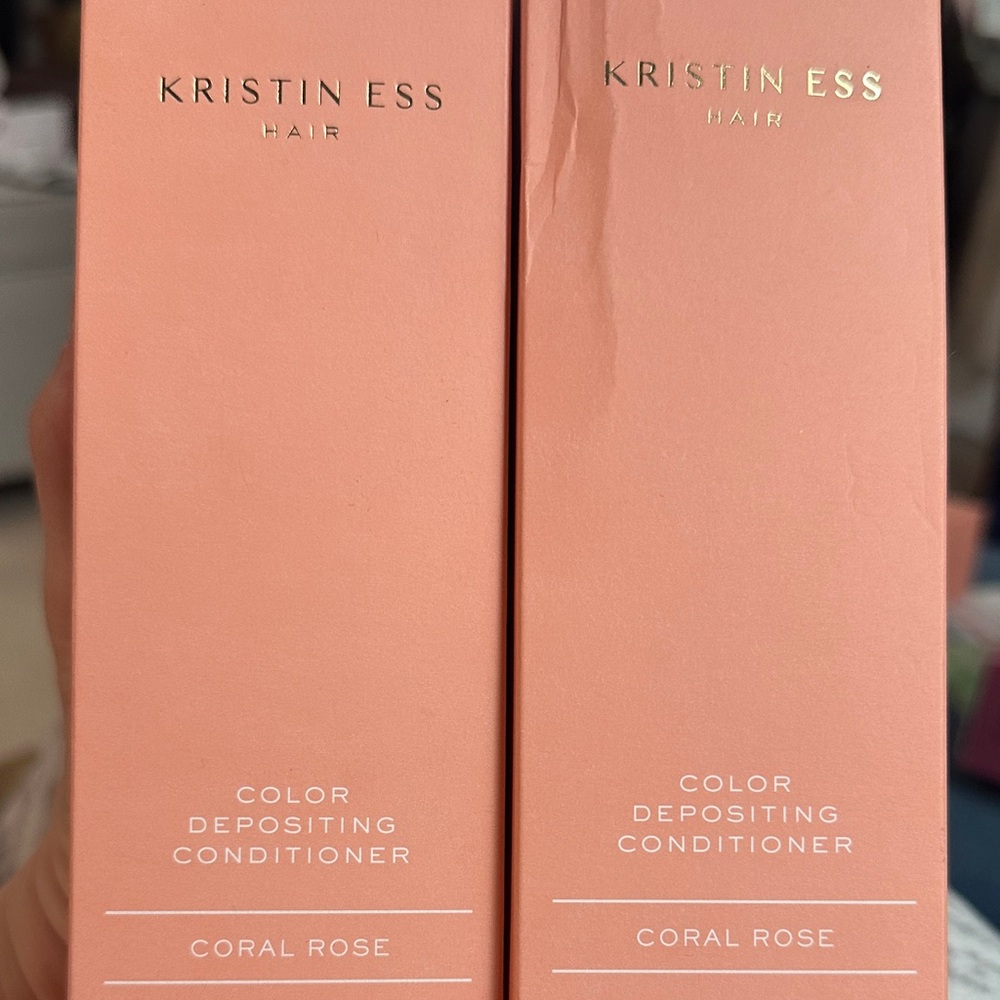 2 Kristin Ess Coral Rose Hair Conditioners